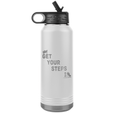 Tumblers Get Your Steps In Water Bottle Tumbler (32oz) - Physio Memes