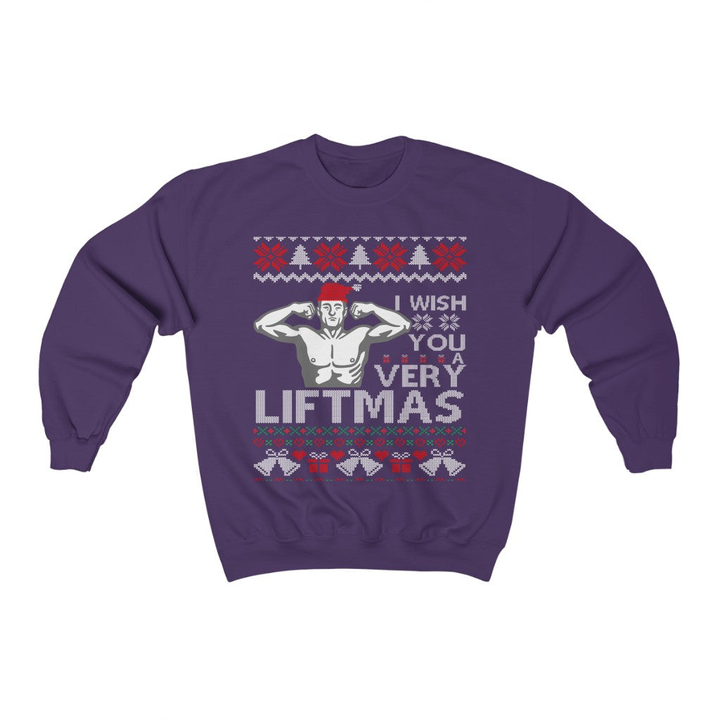 Sweatshirt I Wish you a very liftmas (man) Crewneck Sweatshirt - Physio Memes