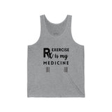 Tank Top Exercise is My Medicine (Barbell) Men's Tank - Physio Memes