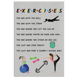 Canvas Wall Art 3 Exercises (Friends) Canvas - Physio Memes