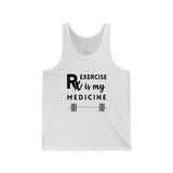 Tank Top Exercise is My Medicine (Barbell) Men's Tank - Physio Memes