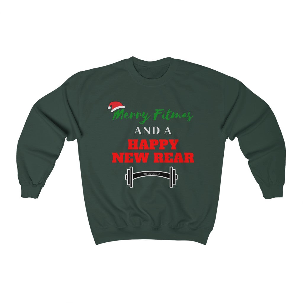Sweatshirt Merry Fitmas And A Happy New Rear Sweatshirt - Physio Memes