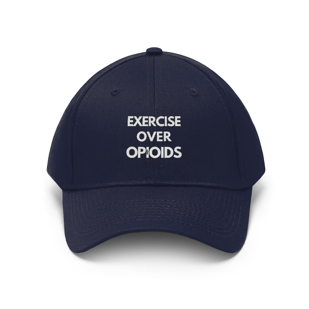 Hats Exercise Over Opioids Twill Cap - Physio Memes