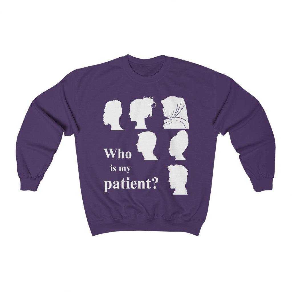 Sweatshirt Who is my patient? Crewneck Sweatshirt - Physio Memes