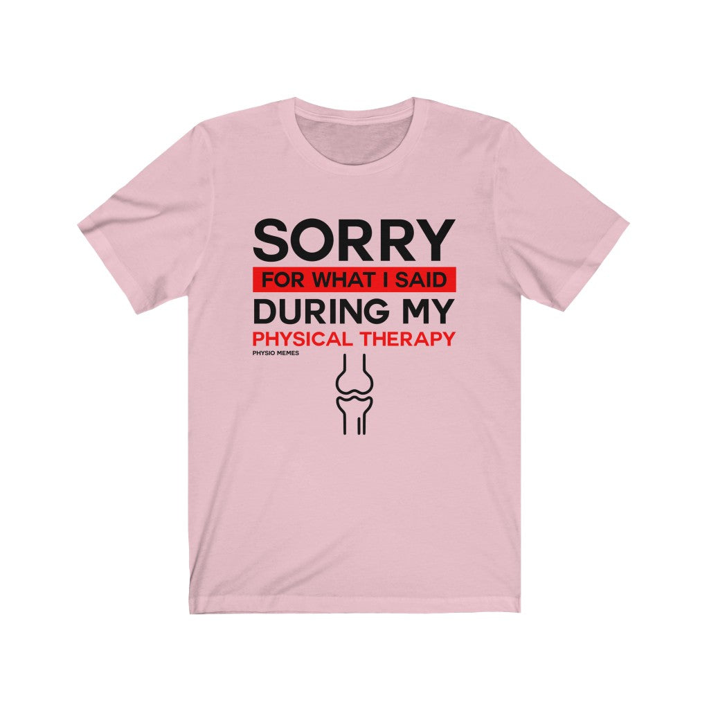 T-Shirt Sorry For What I Said During My PT Shirt - Physio Memes