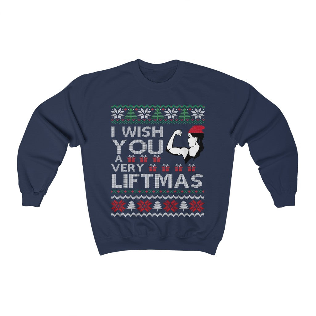 Sweatshirt I Wish you a very liftmas (woman) Crewneck Sweatshirt - Physio Memes