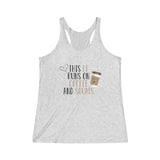 Tank Top Coffee and Squats Racerback Tank - Physio Memes