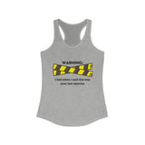 Tank Top Warning: I Lied When I Said This Was Your Last Exercise Racerback Tank - Physio Memes
