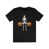 T-Shirt Skeleton Deadlift Pumpkins Halloween Shirt - Physio Memes