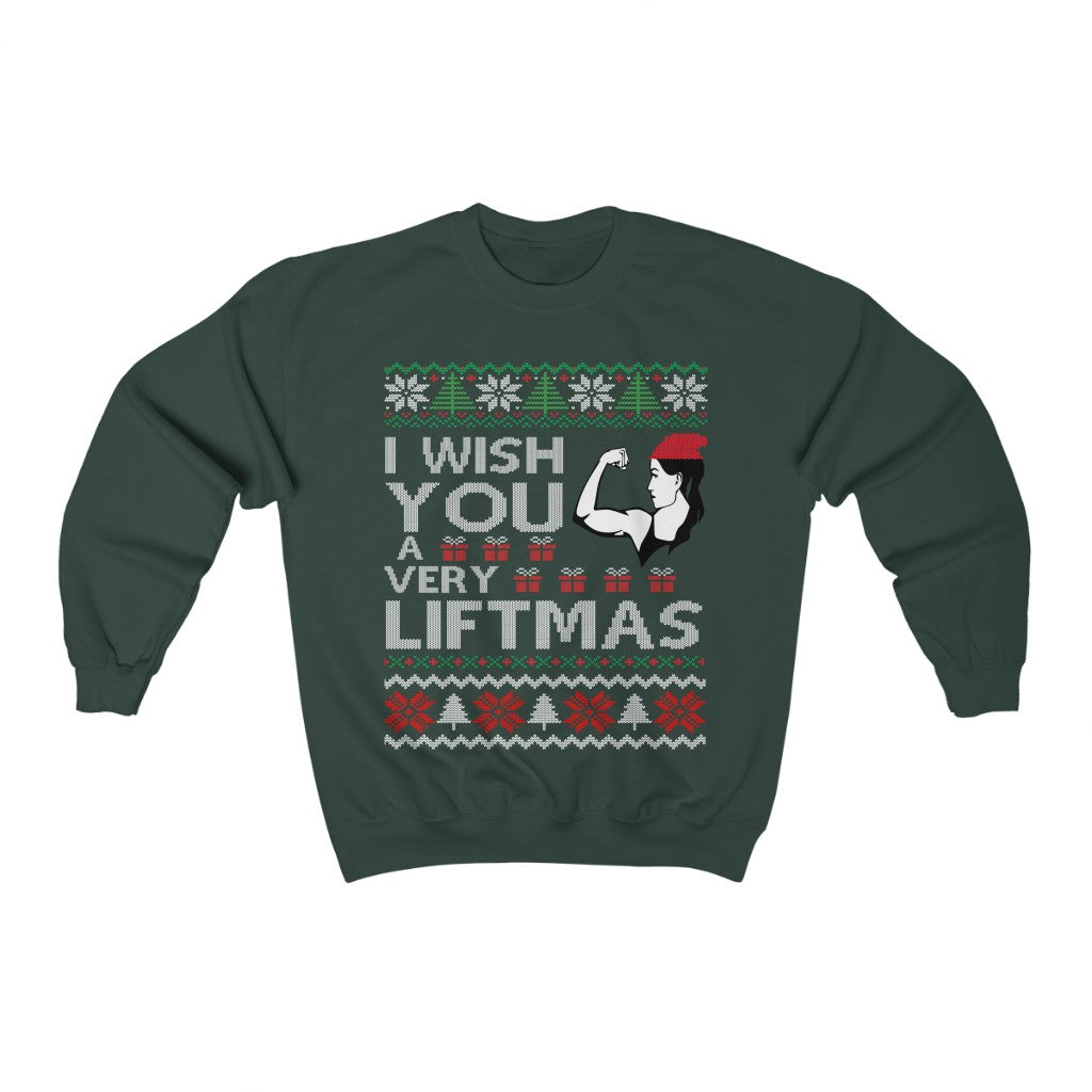 Sweatshirt I Wish you a very liftmas (woman) Crewneck Sweatshirt - Physio Memes