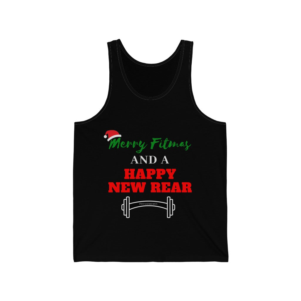 Tank Top Merry Fitmas And A Happy New Rear Tank - Physio Memes
