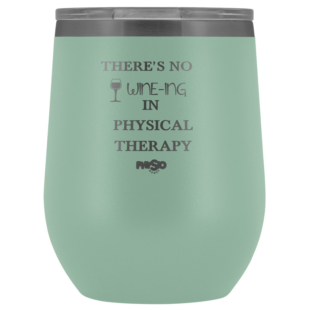 Wine Tumbler There's No Wine-ing In Physical Therapy Wine Tumbler - Physio Memes