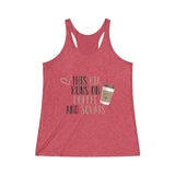 Tank Top This PTA Runs on Coffee and Squats Women's Racerback - Physio Memes
