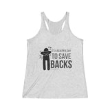 Tank Top It's a Beautiful Day to Save Backs Racerback Tank - Physio Memes