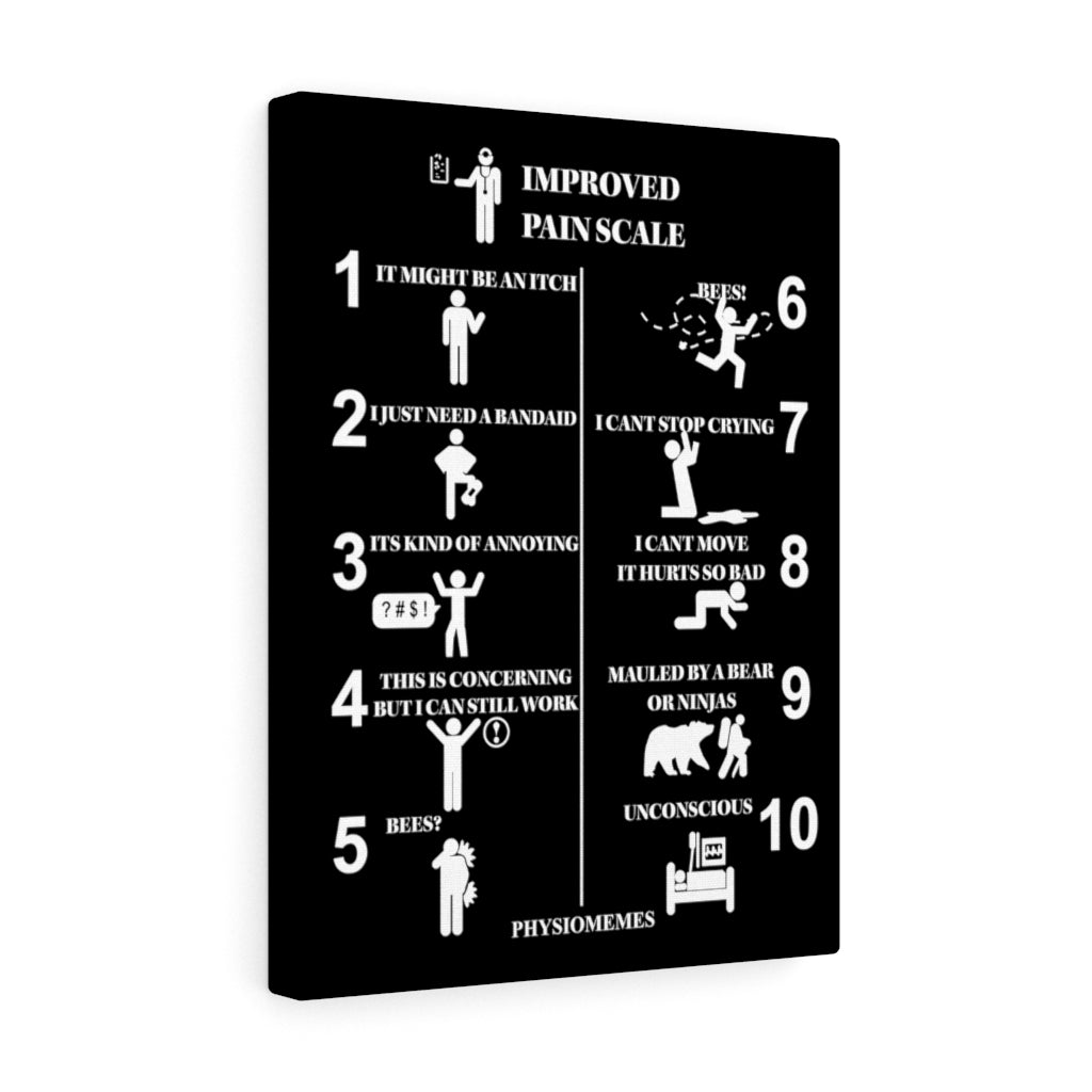 Canvas Improved Pain Scale Canvas Gallery Wraps - Physio Memes