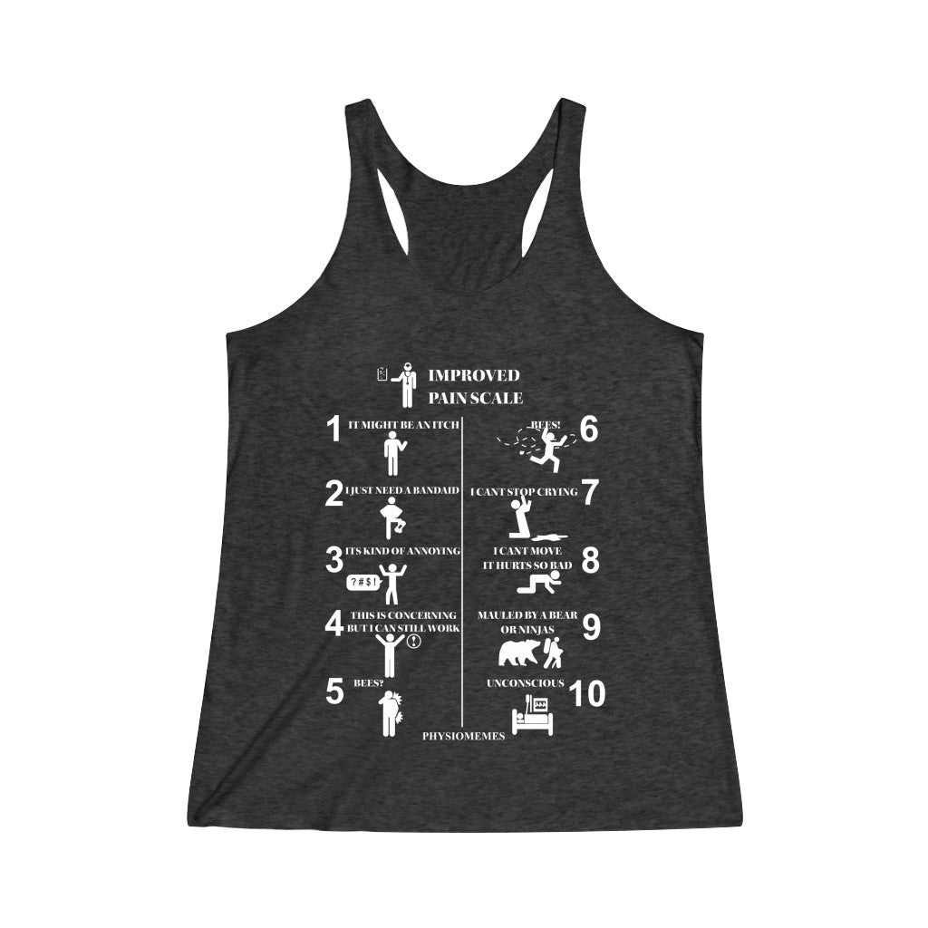 Tank Top Improved Pain Scale Racerback Tank - Physio Memes