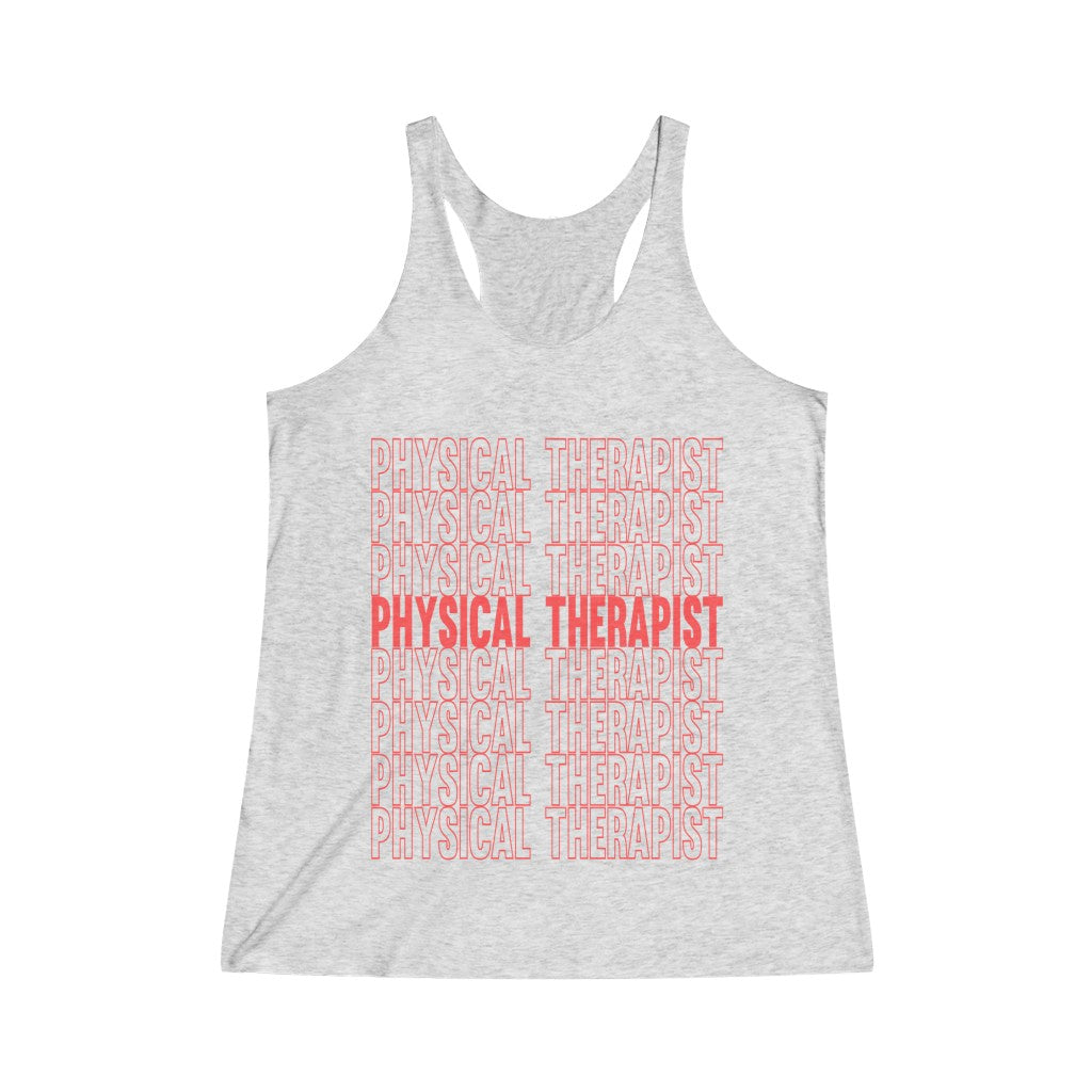 Tank Top Physical Therapist (Red) Women's Racerback - Physio Memes