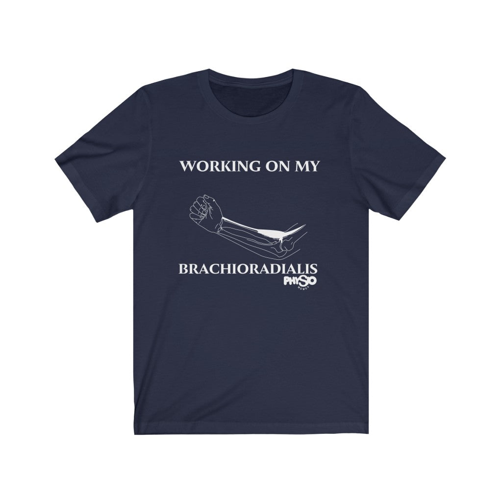 T-Shirt Working On My Brachioradialis Shirt - Physio Memes