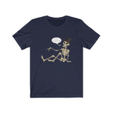 T-Shirt Smoking Skeleton It Depends Shirt - Physio Memes