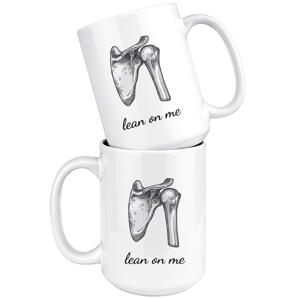 Drinkware Lean On Me 15 oz. Mug - Physio Memes
