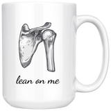 Drinkware Lean On Me 15 oz. Mug - Physio Memes